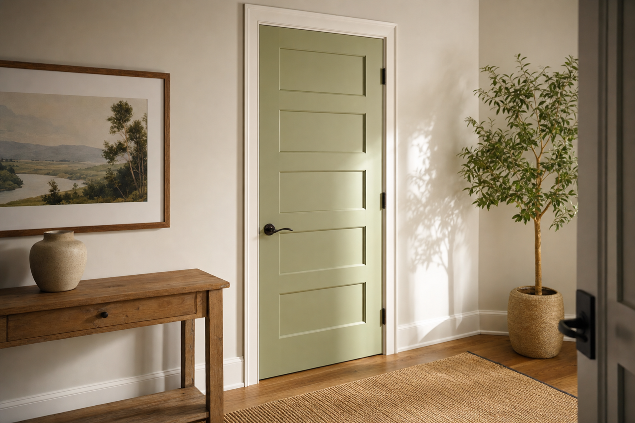 Jungle Chameleon by Valspar on interior-doors