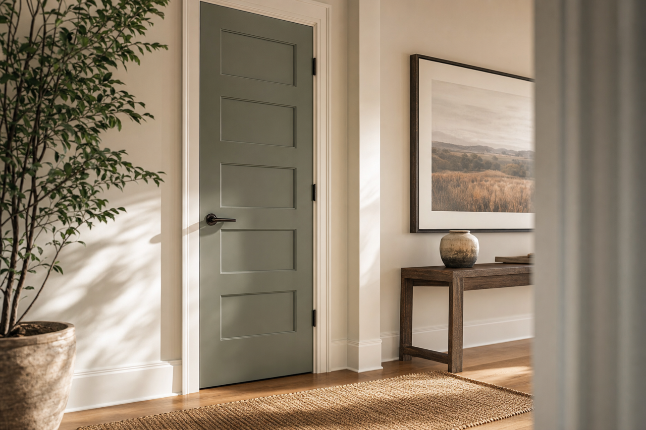April Arbor by Valspar on interior-doors