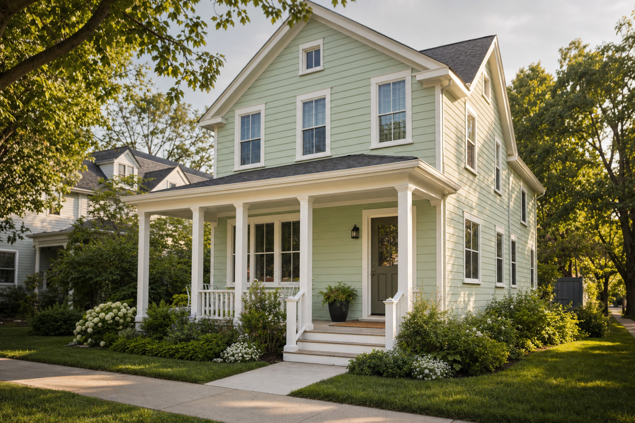 Jaded Lime by Valspar on exterior