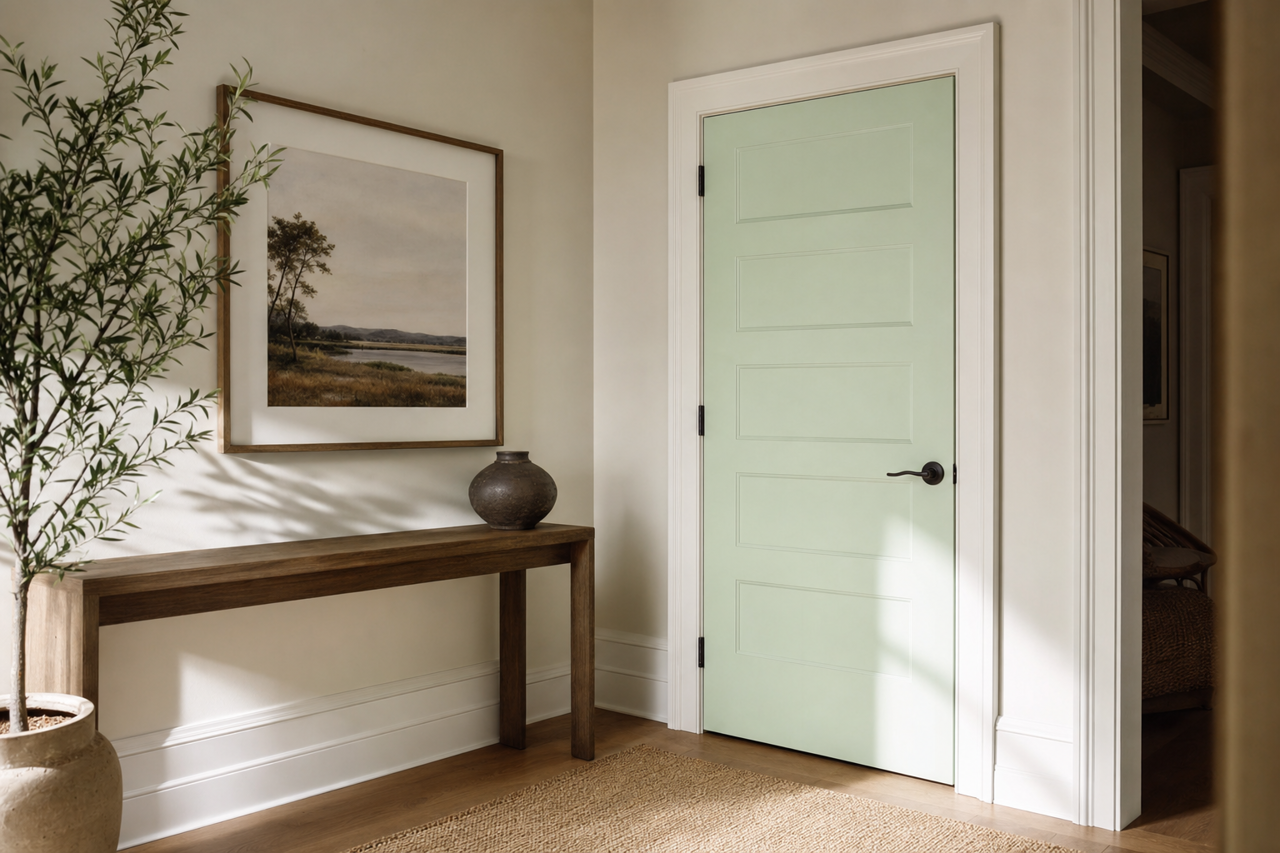 Jaded Lime by Valspar on interior-doors