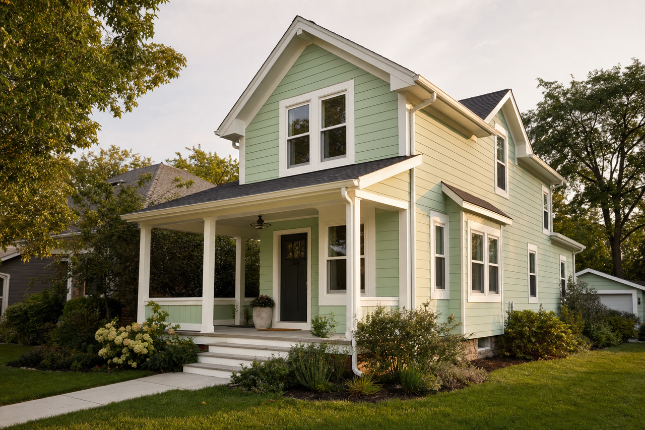 Heartland Frosty by Valspar on exterior
