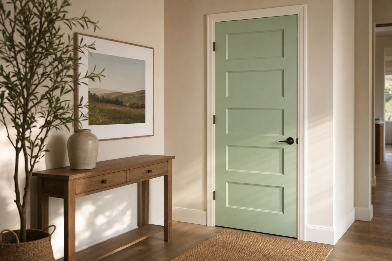 Heartland Frosty by Valspar on interior-doors
