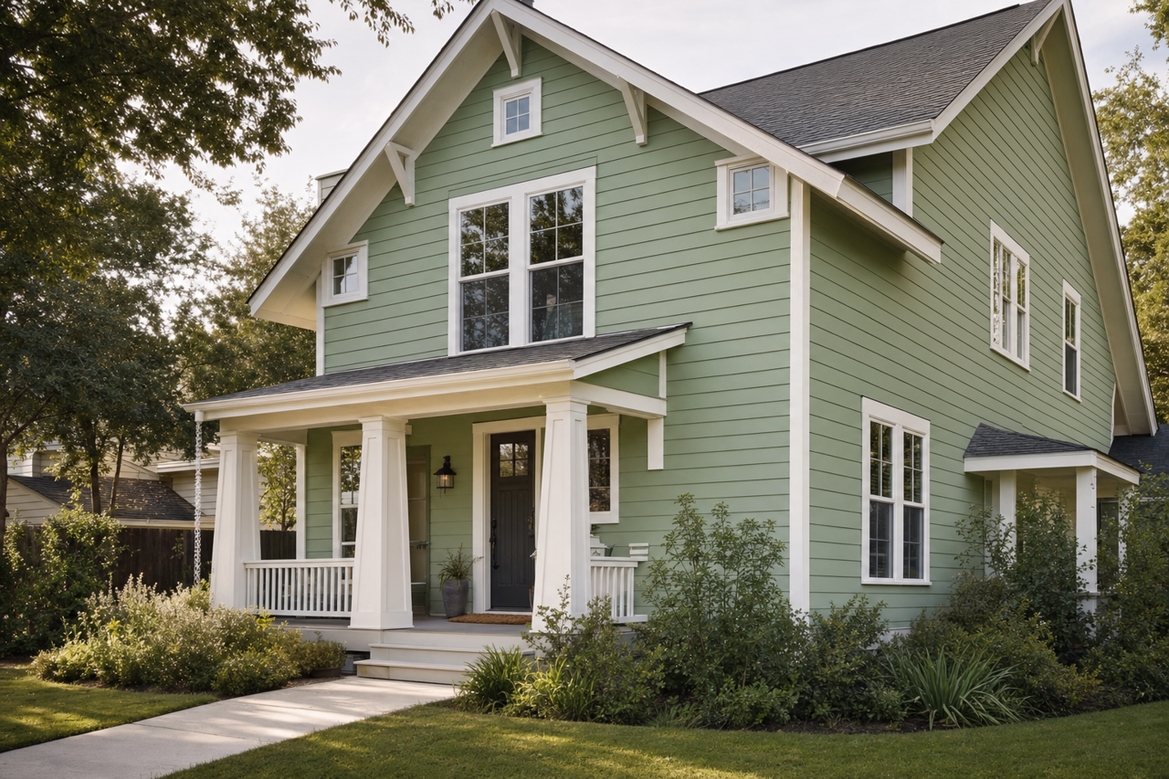Green Goddess by Valspar on exterior