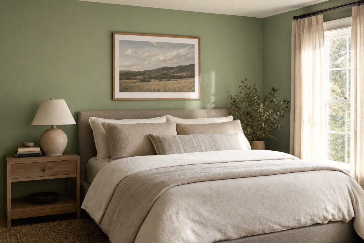 Green Goddess by Valspar on interiors