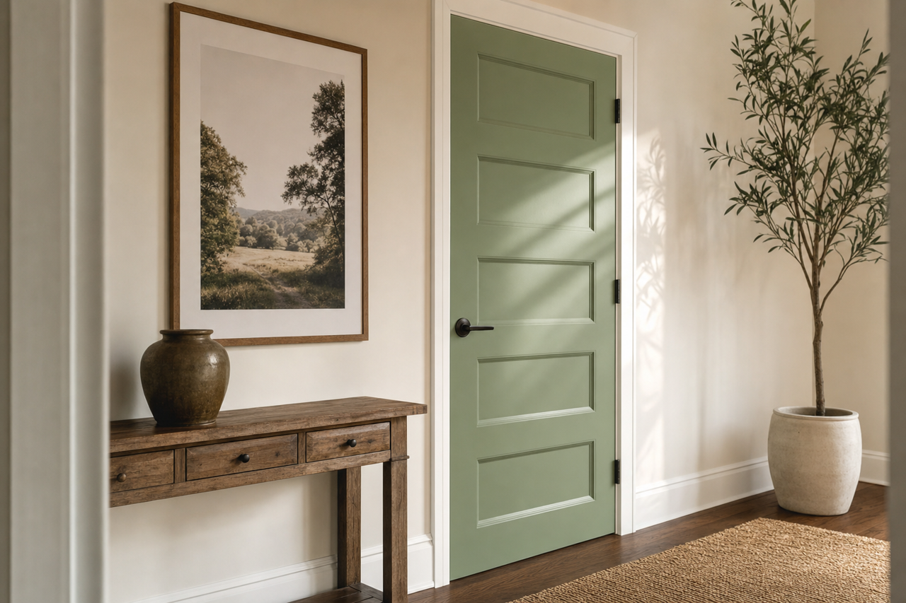 Spring Leaves by Valspar on interior-doors