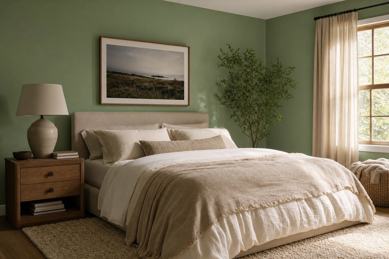 Spring Leaves by Valspar on interiors