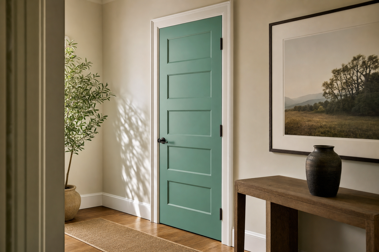 Beach Grass by Valspar on interior-doors