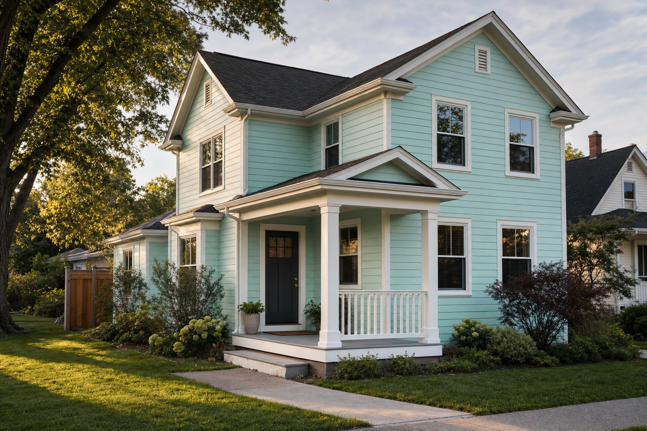 Aquatic Mist by Valspar on exterior