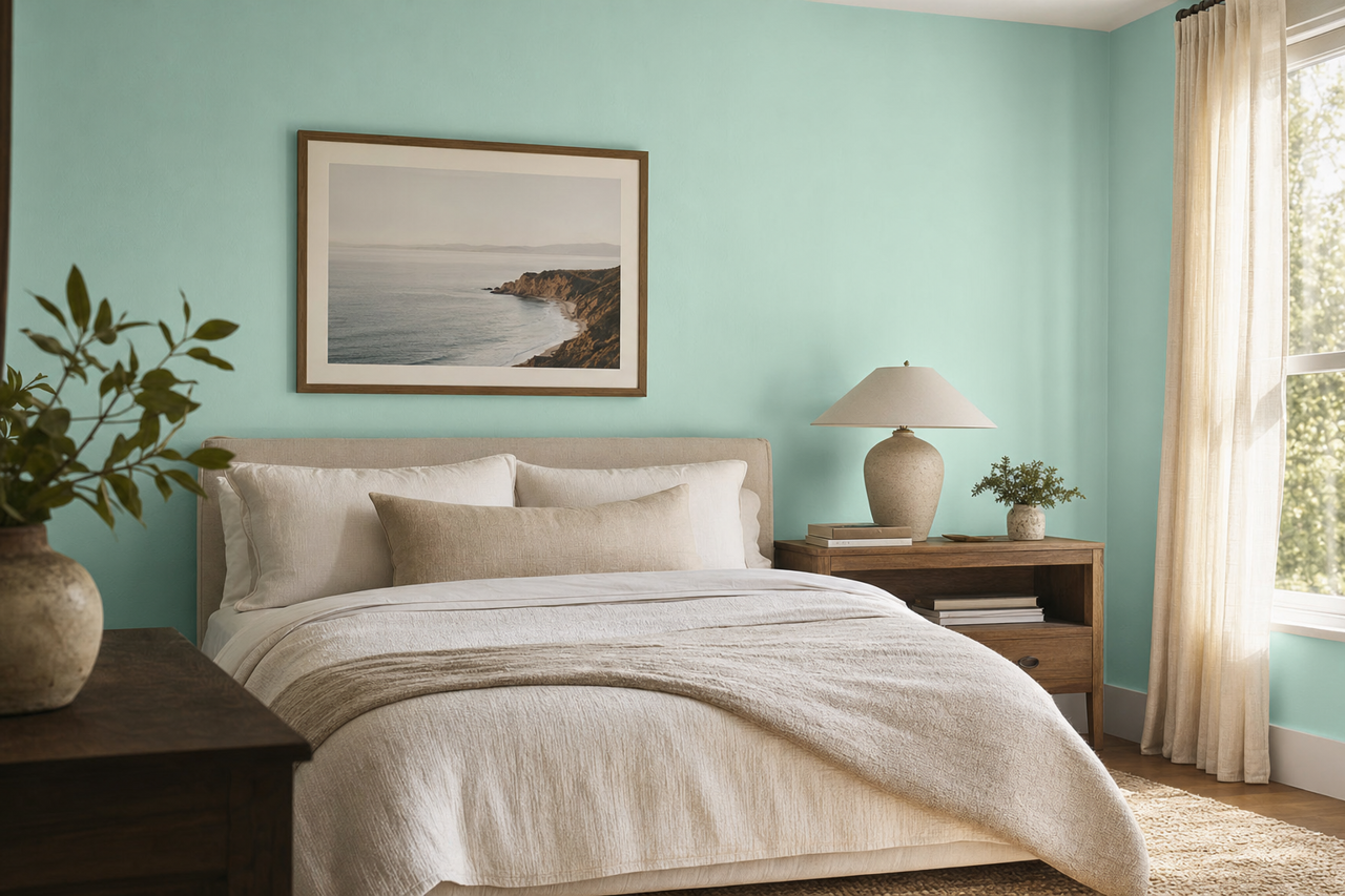 Aquatic Mist by Valspar on interiors