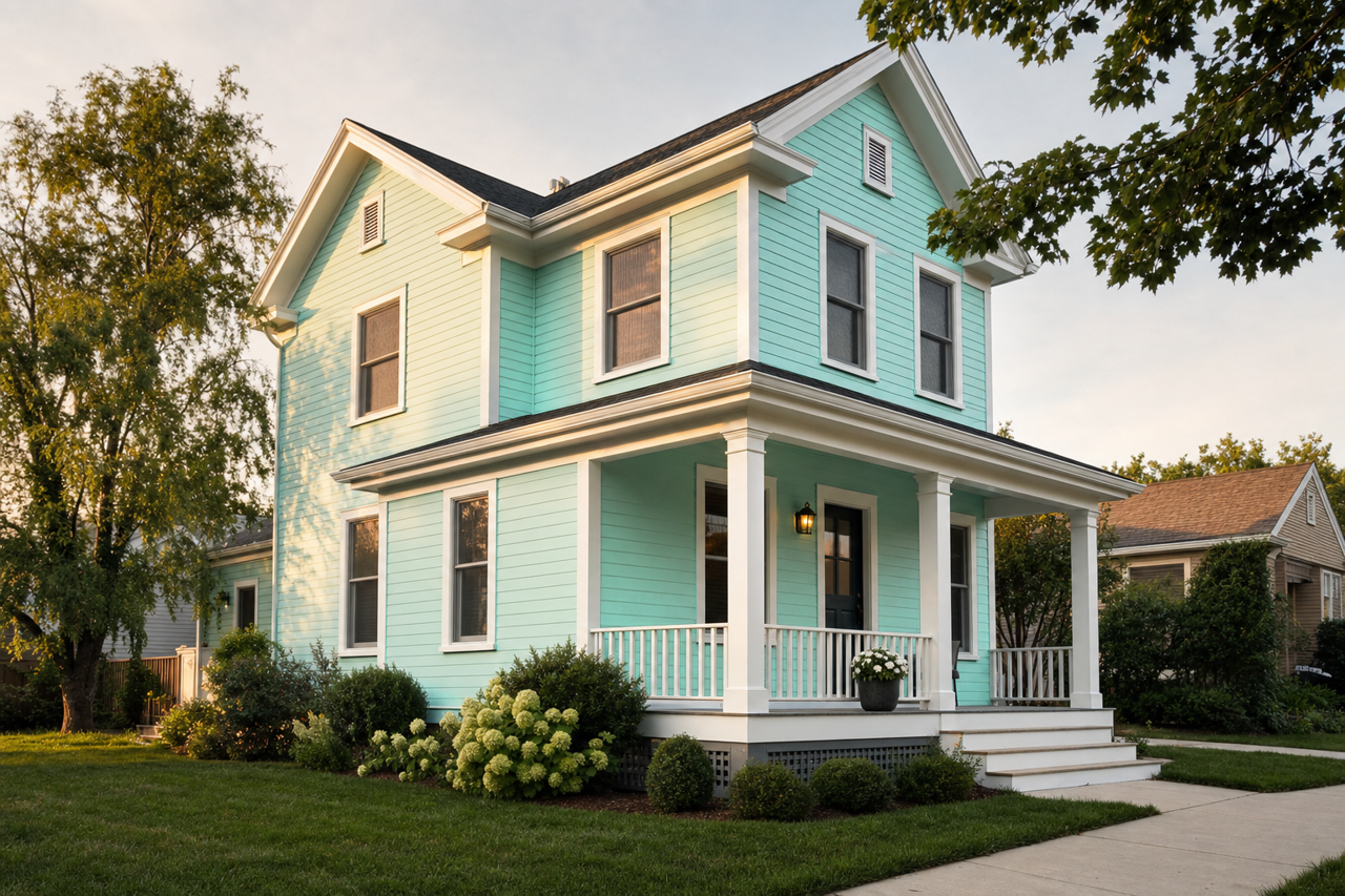 Fresh Mist by Valspar on exterior