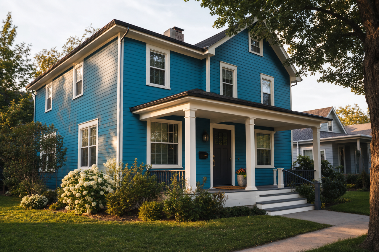 Pacific Pleasure by Valspar on exterior