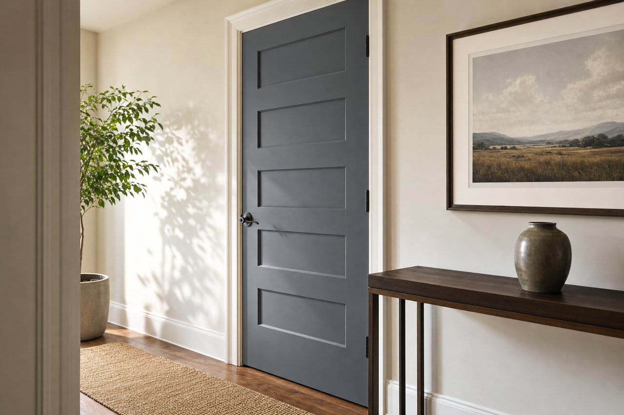 Rogue Blue by Valspar on interior-doors