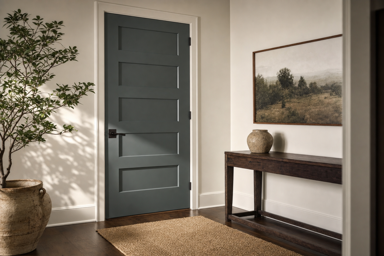 Deepest River by Valspar on interior-doors