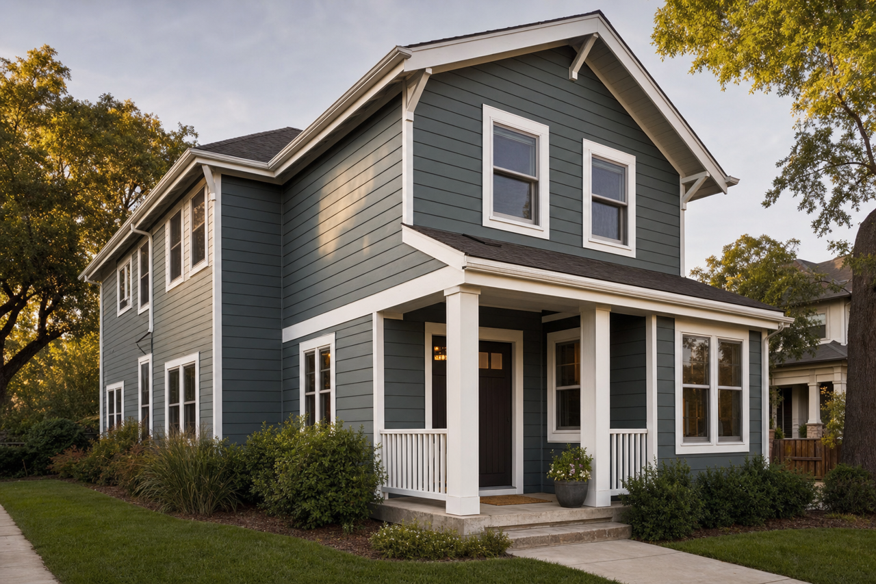 Thalo Night by Valspar on exterior