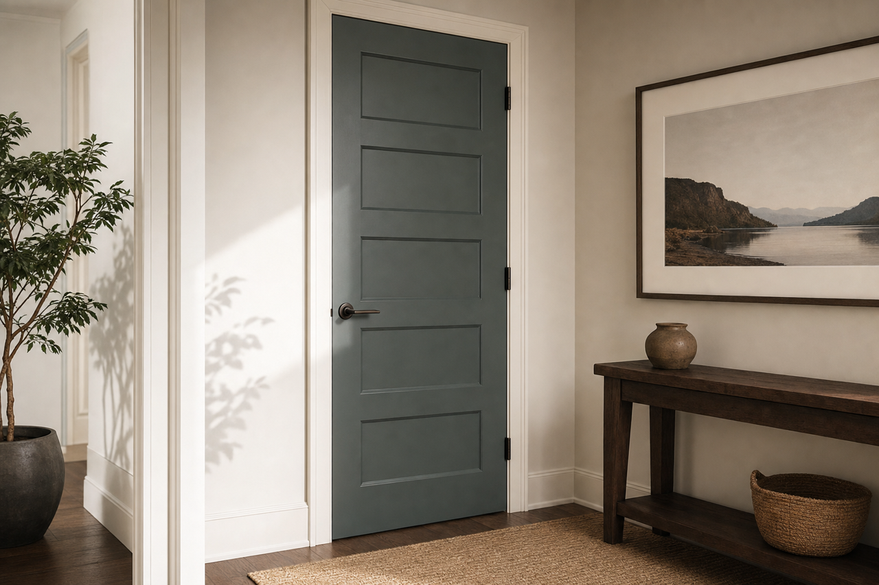 Thalo Night by Valspar on interior-doors