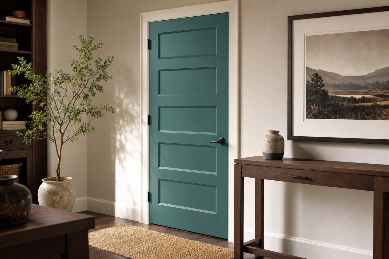 Artisan Green by Valspar on interior-doors