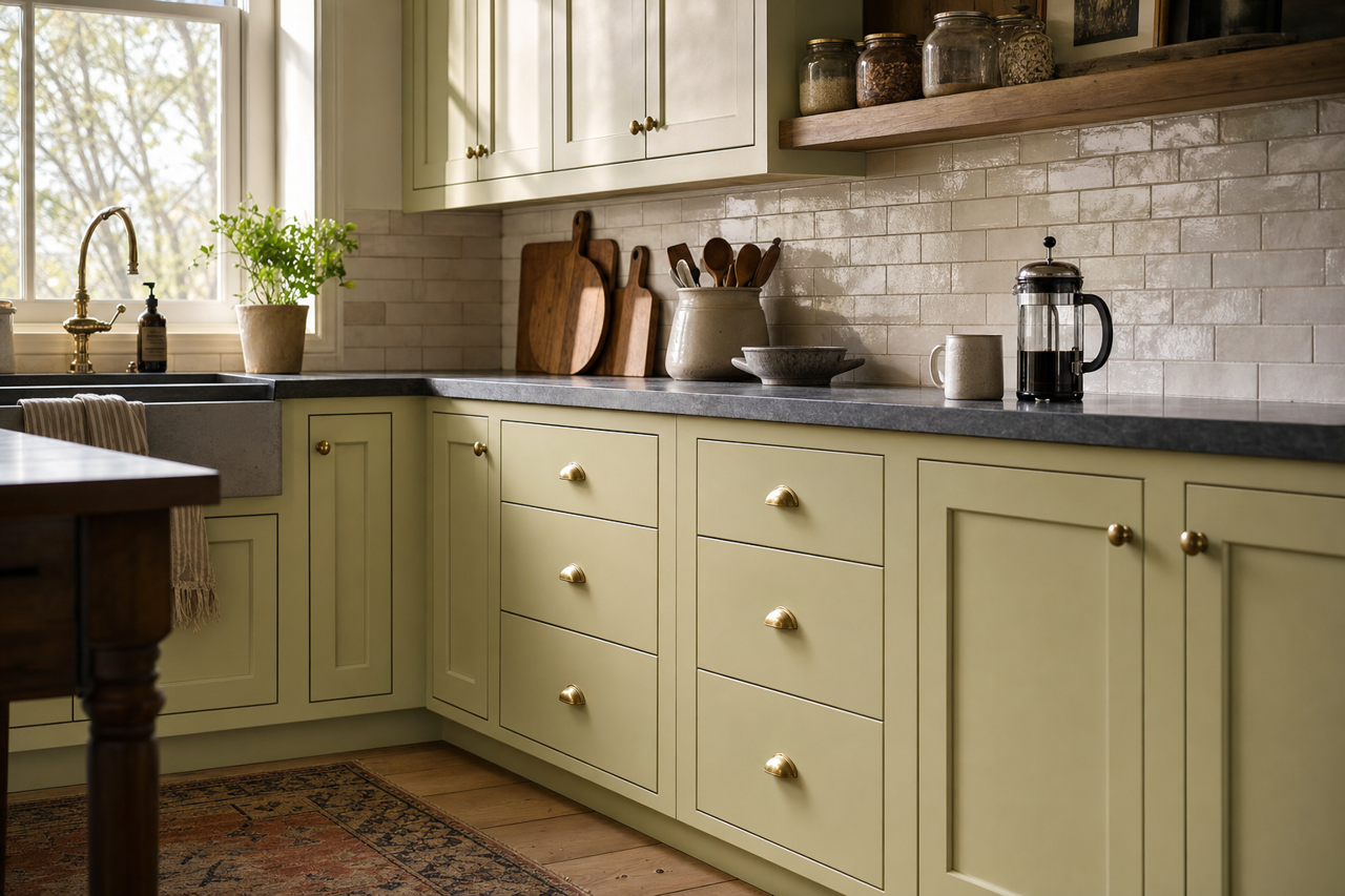 Mesquite by Benjamin Moore on cabinets