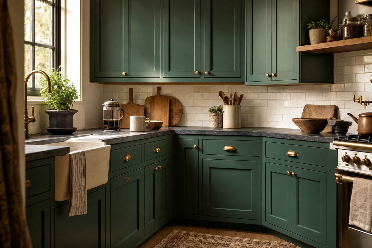 Ivy League by Valspar on cabinets