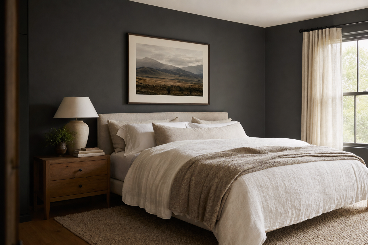 Nocturnal Green by Valspar on interiors