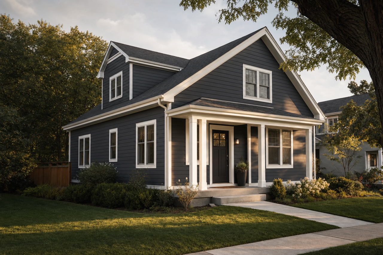Very Black by Valspar on exterior
