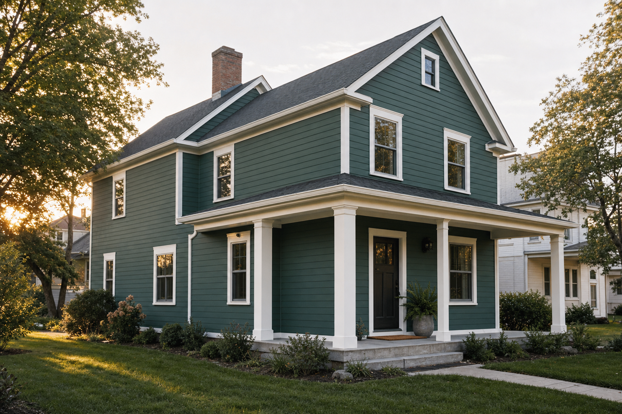 Favorite Green by Valspar on exterior