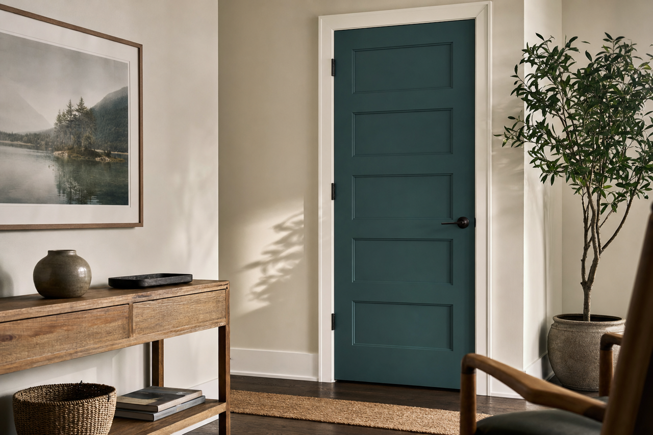 Royal Pine by Valspar on interior-doors