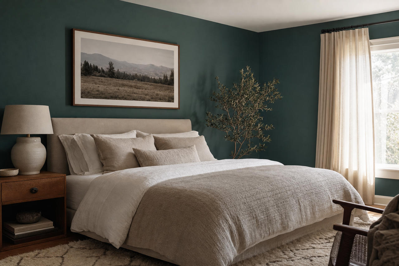 Royal Pine by Valspar on interiors
