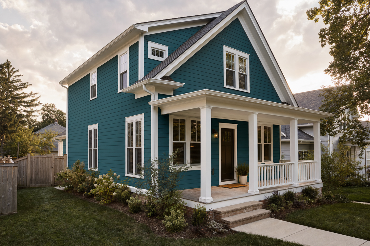 Classic Teal by Valspar on exterior