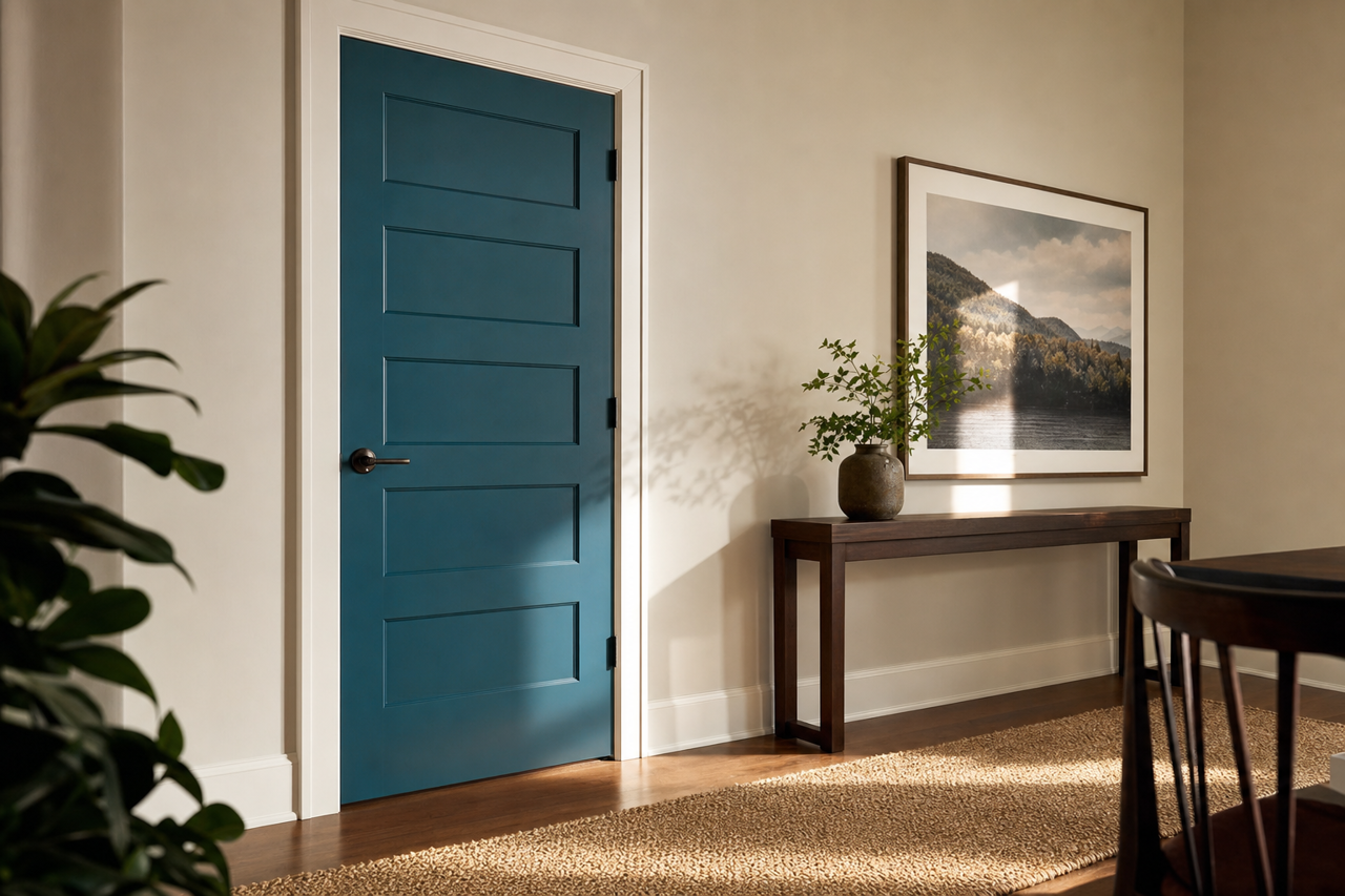 Shaded Lake by Valspar on interior-doors