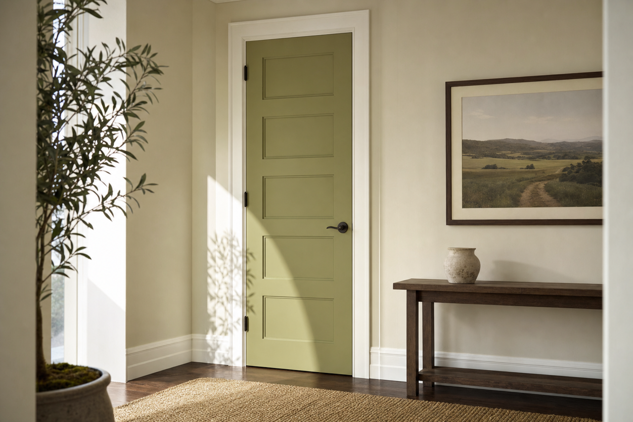 Nature's Reflection by Benjamin Moore on interior-doors