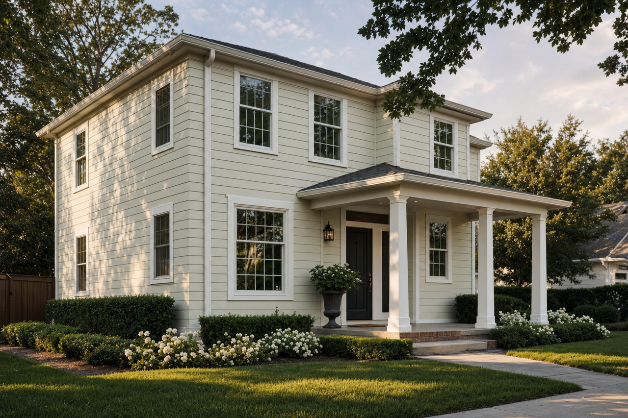Hint of Mint by Benjamin Moore on exterior