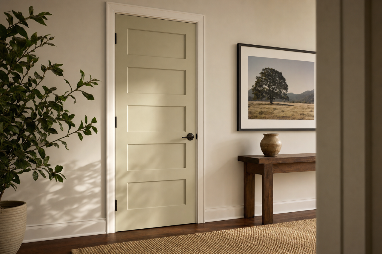 Tree Moss by Benjamin Moore on interior-doors