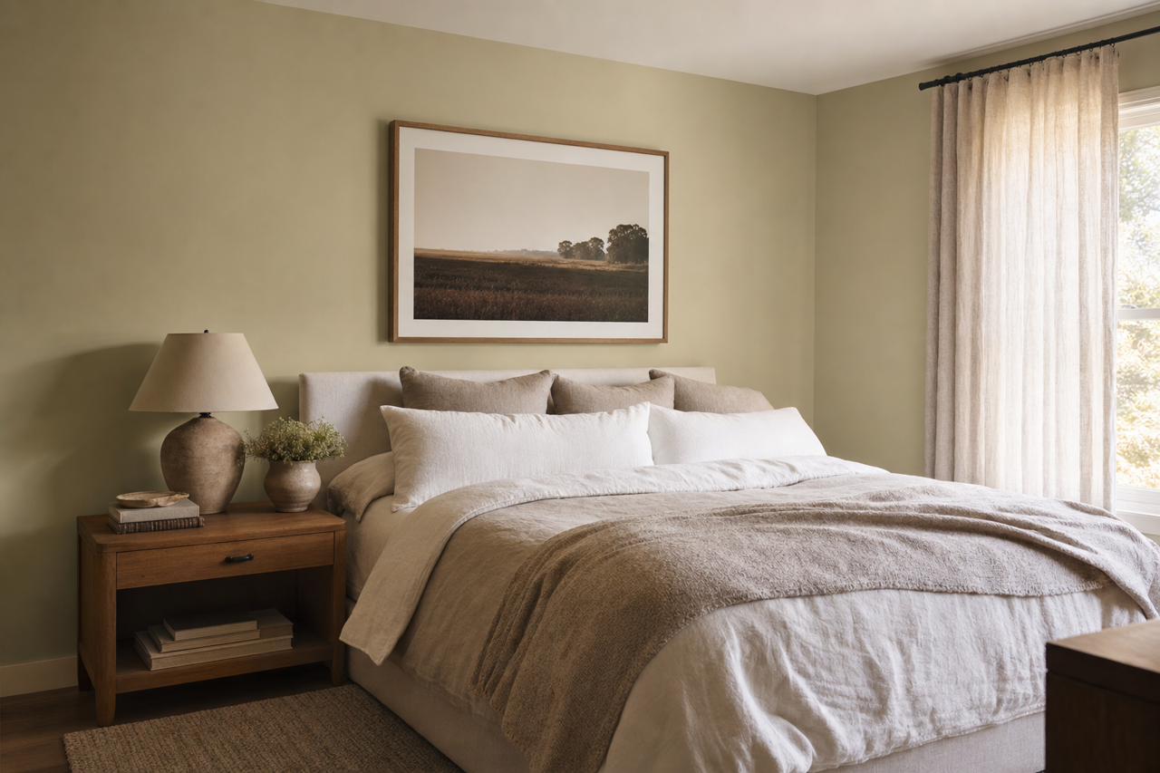 Tree Moss by Benjamin Moore on interiors
