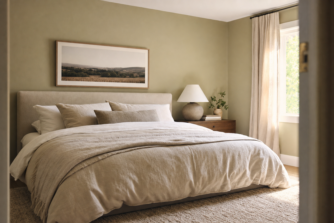 Cypress Green by Benjamin Moore on interiors