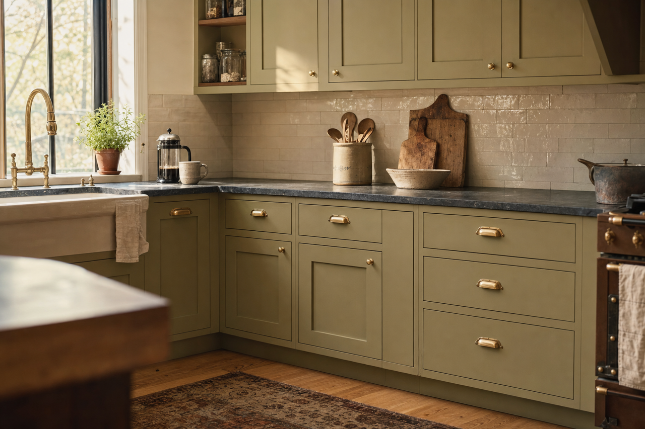 Springfield by Benjamin Moore on cabinets