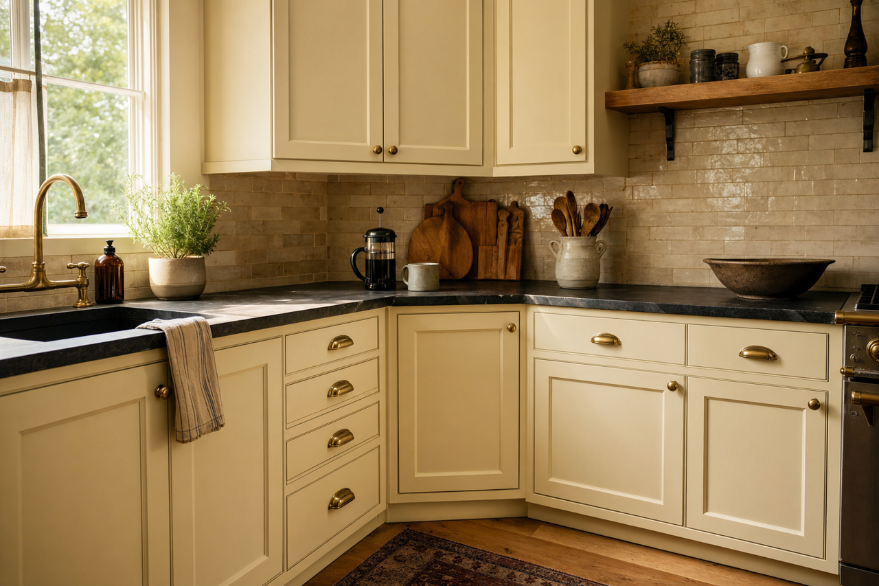 Light by Benjamin Moore on cabinets