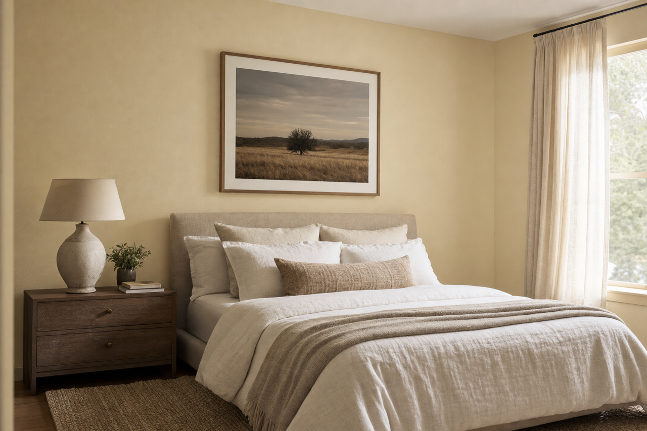 Limestone by Benjamin Moore on interiors