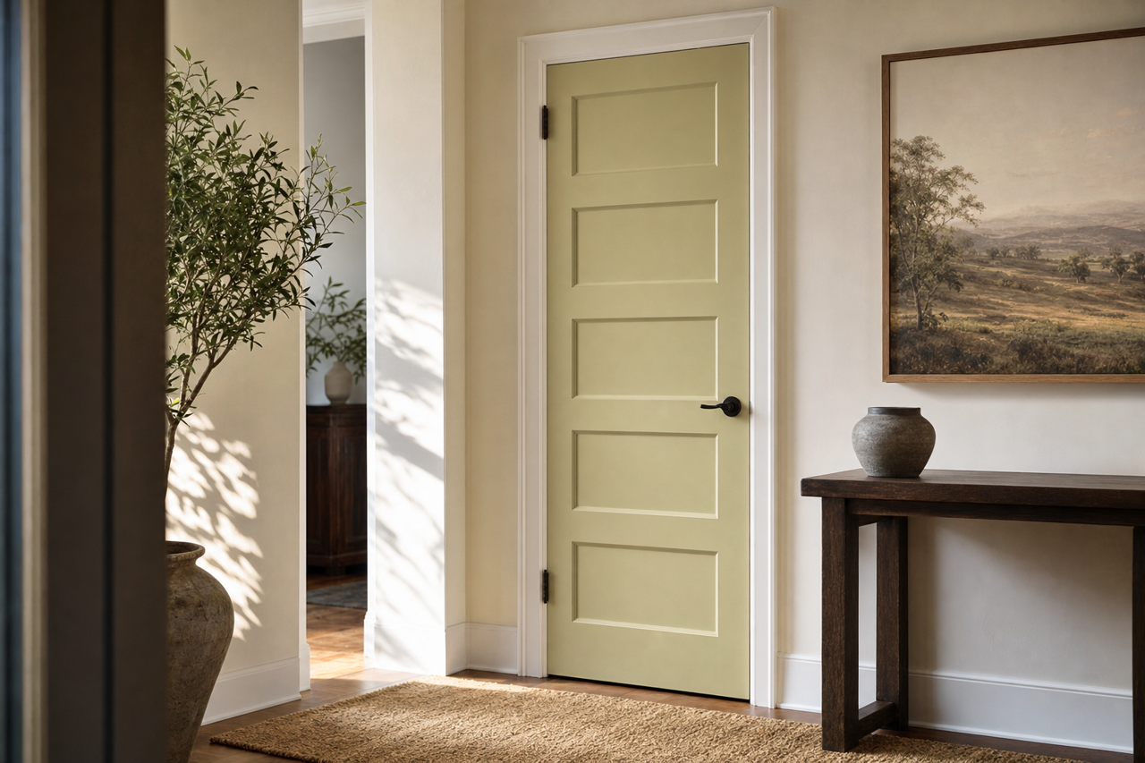 Baby Turtle by Benjamin Moore on interior-doors