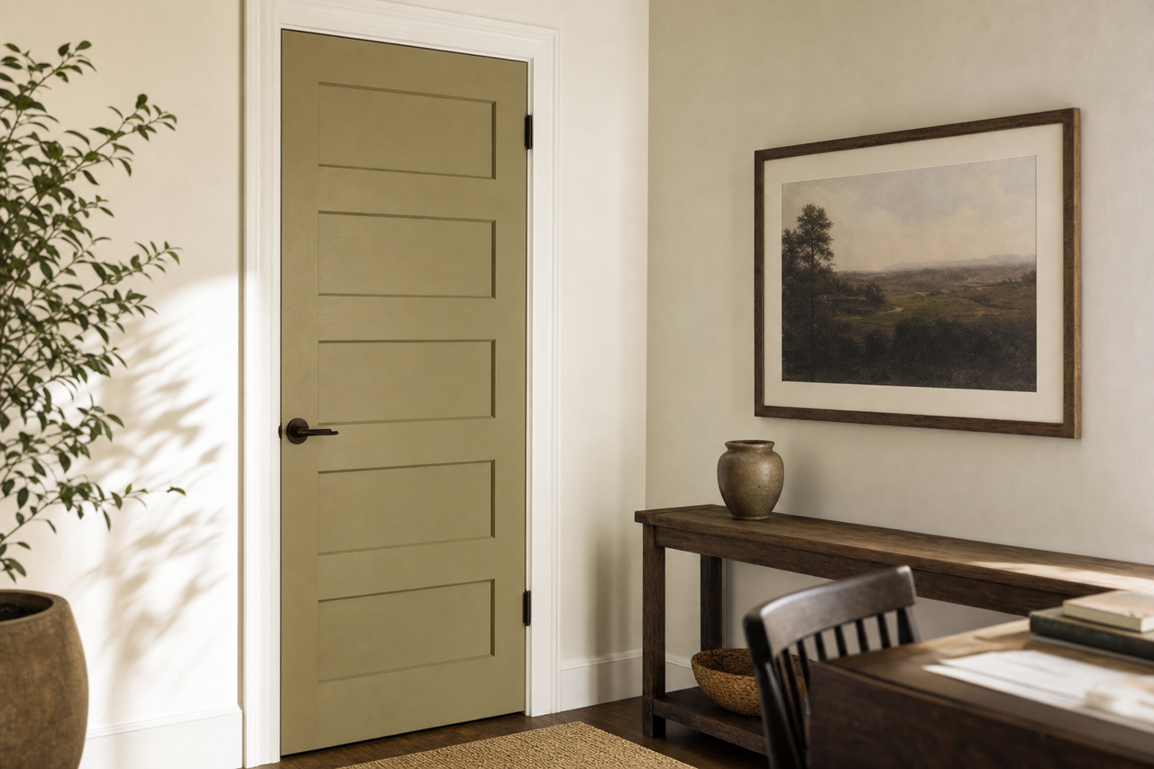 Ivy League by Benjamin Moore on interior-doors