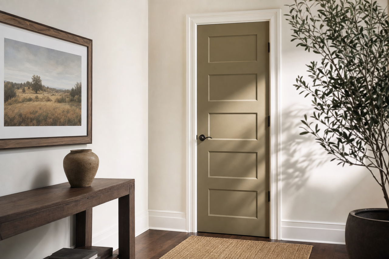 Sterling Forest by Benjamin Moore on interior-doors