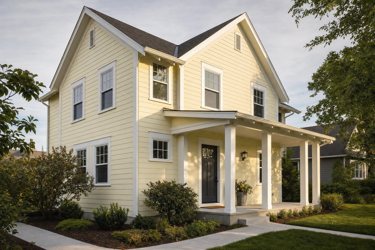 Olivetint by Benjamin Moore on exterior