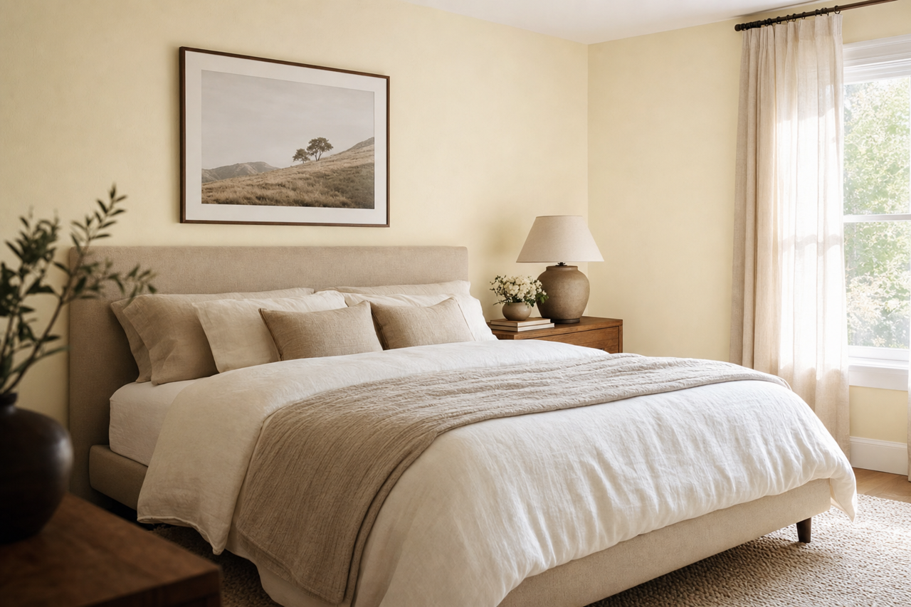 Olivetint by Benjamin Moore on interiors