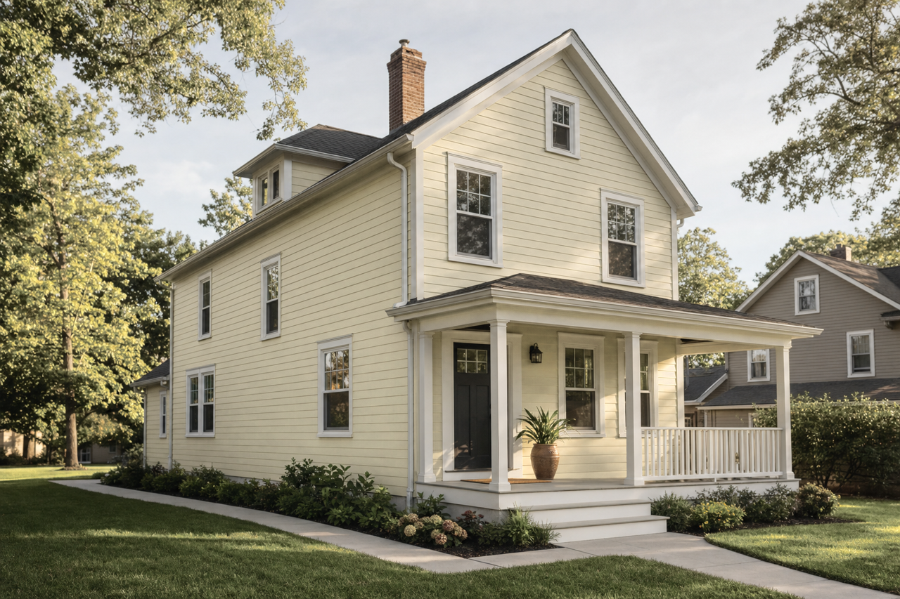Dried Parsley by Benjamin Moore on exterior