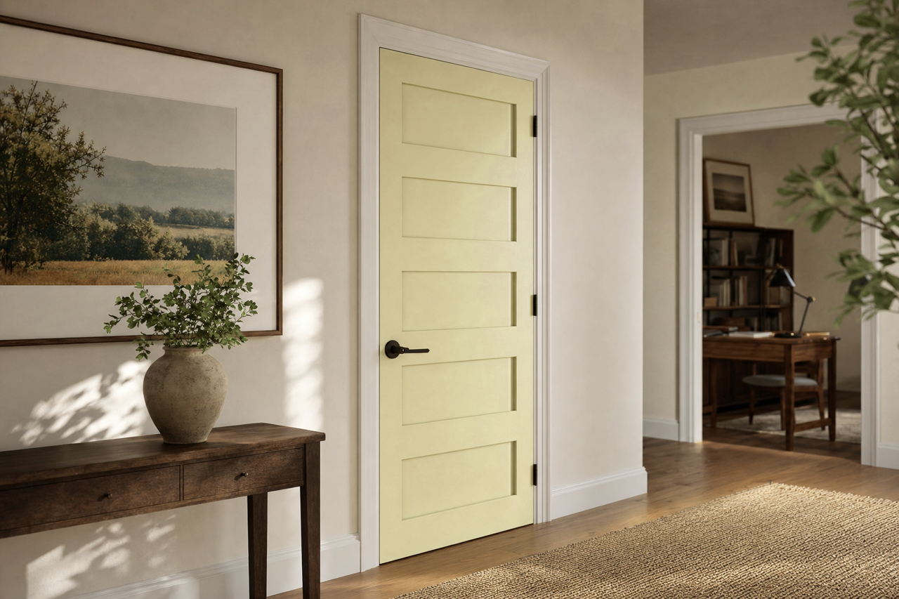 Dried Parsley by Benjamin Moore on interior-doors