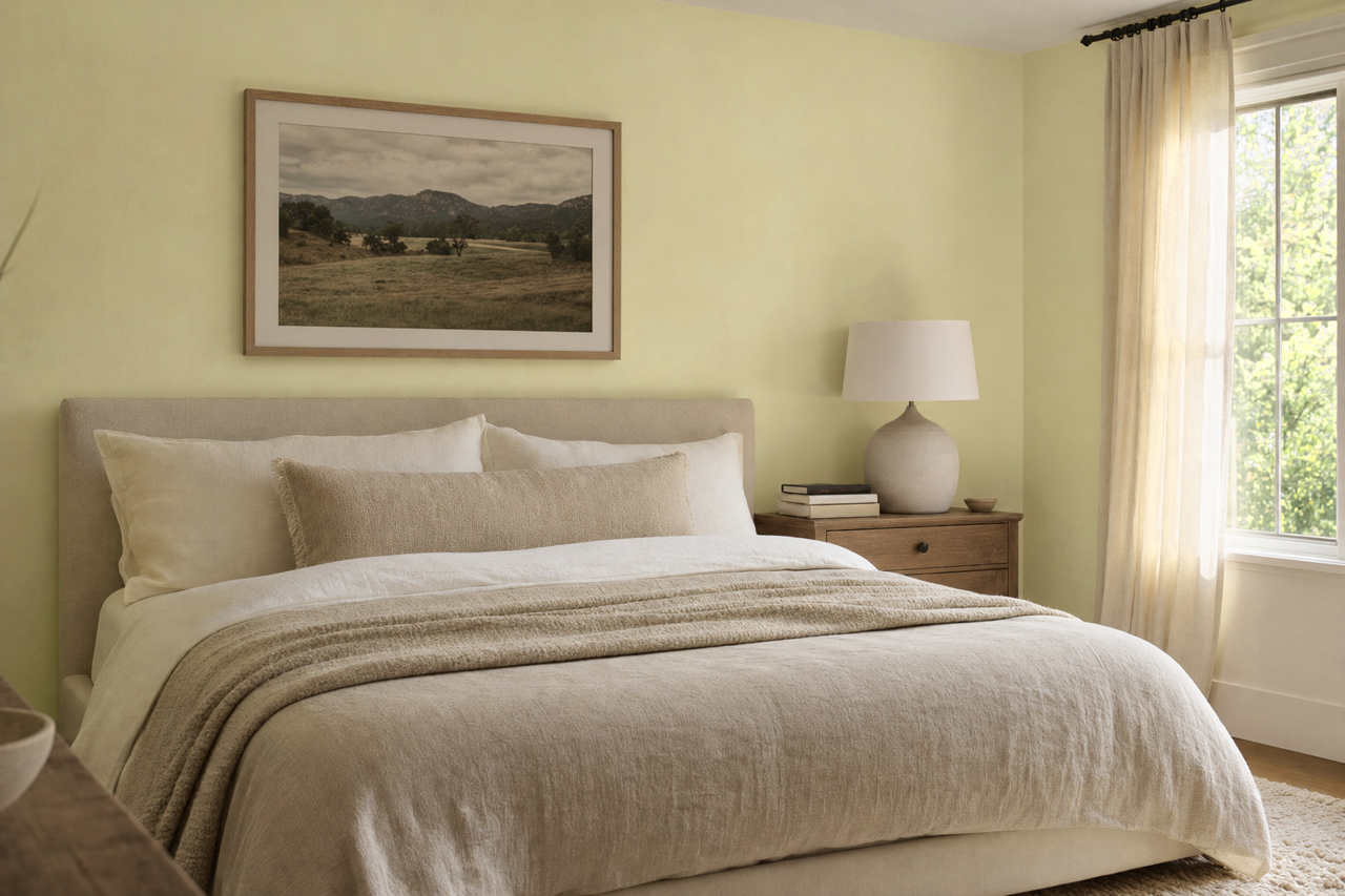 Dried Parsley by Benjamin Moore on interiors