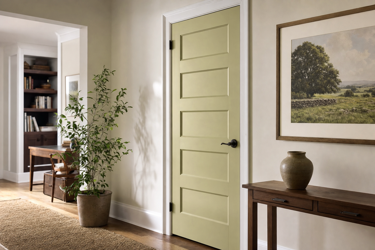 Ivy by Benjamin Moore on interior-doors