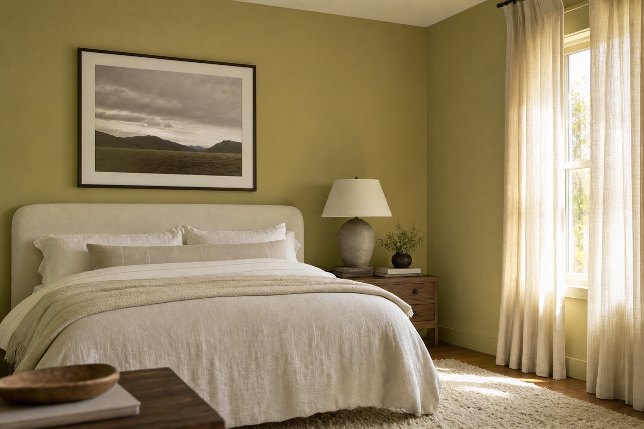 Savannah Sage by Benjamin Moore on interiors