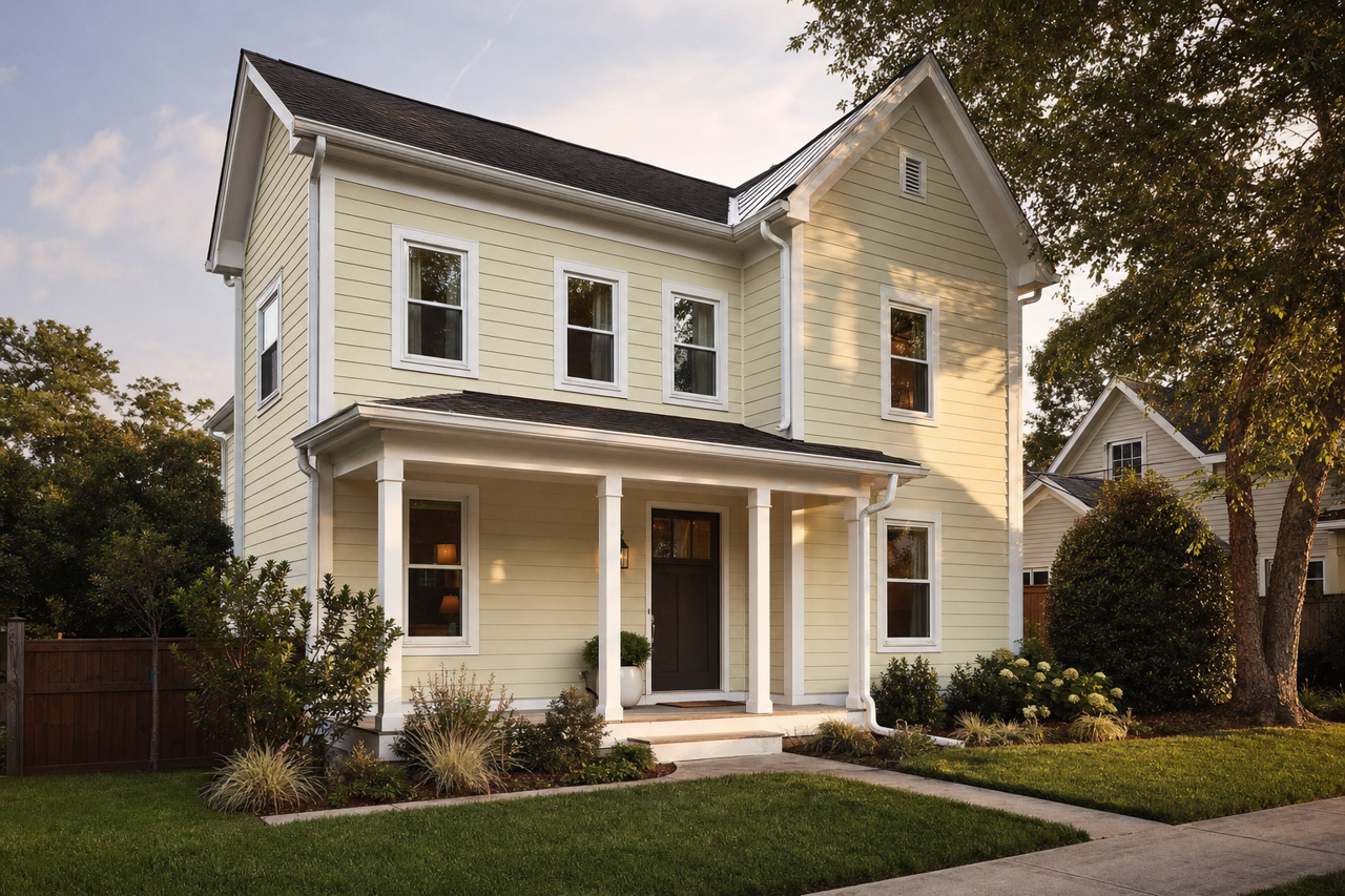 Chameleon by Benjamin Moore on exterior