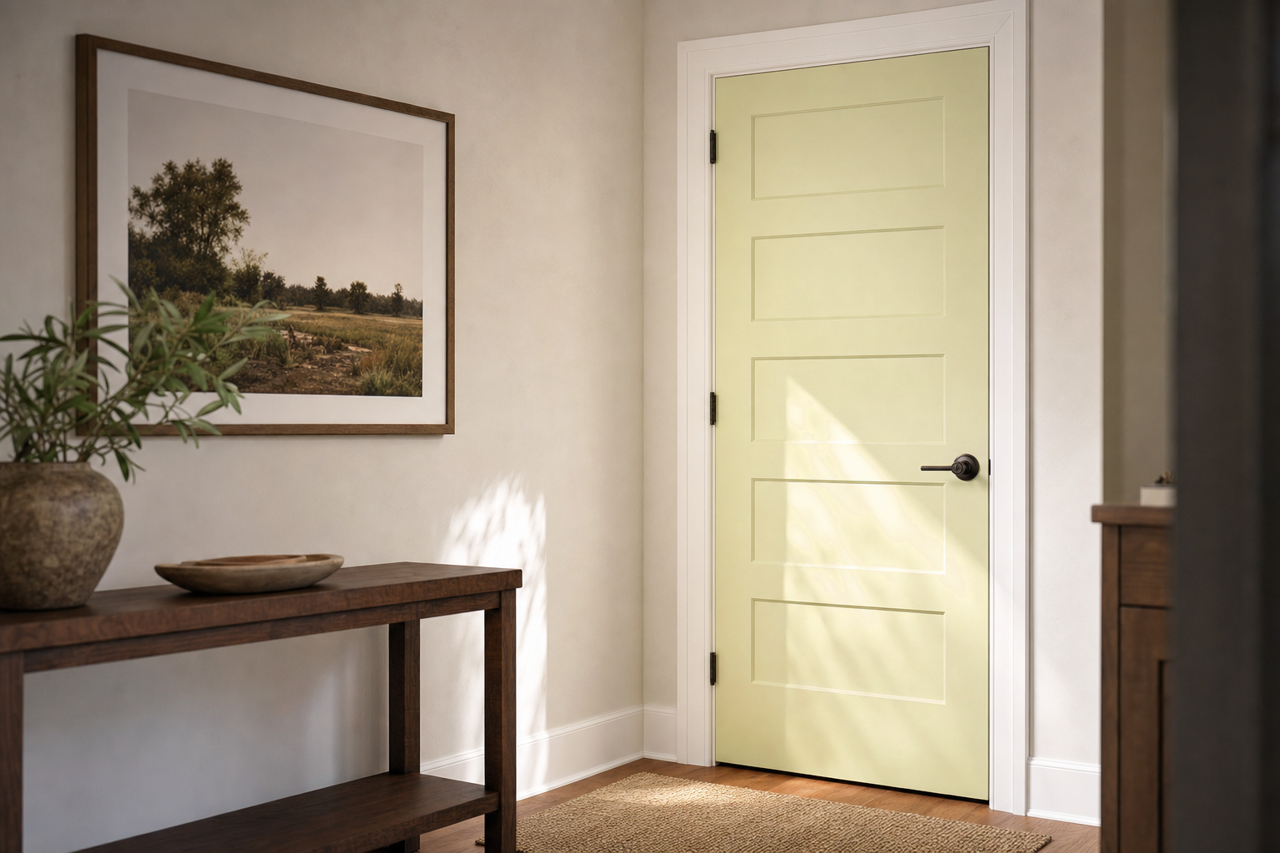 Warren Acres by Benjamin Moore on interior-doors