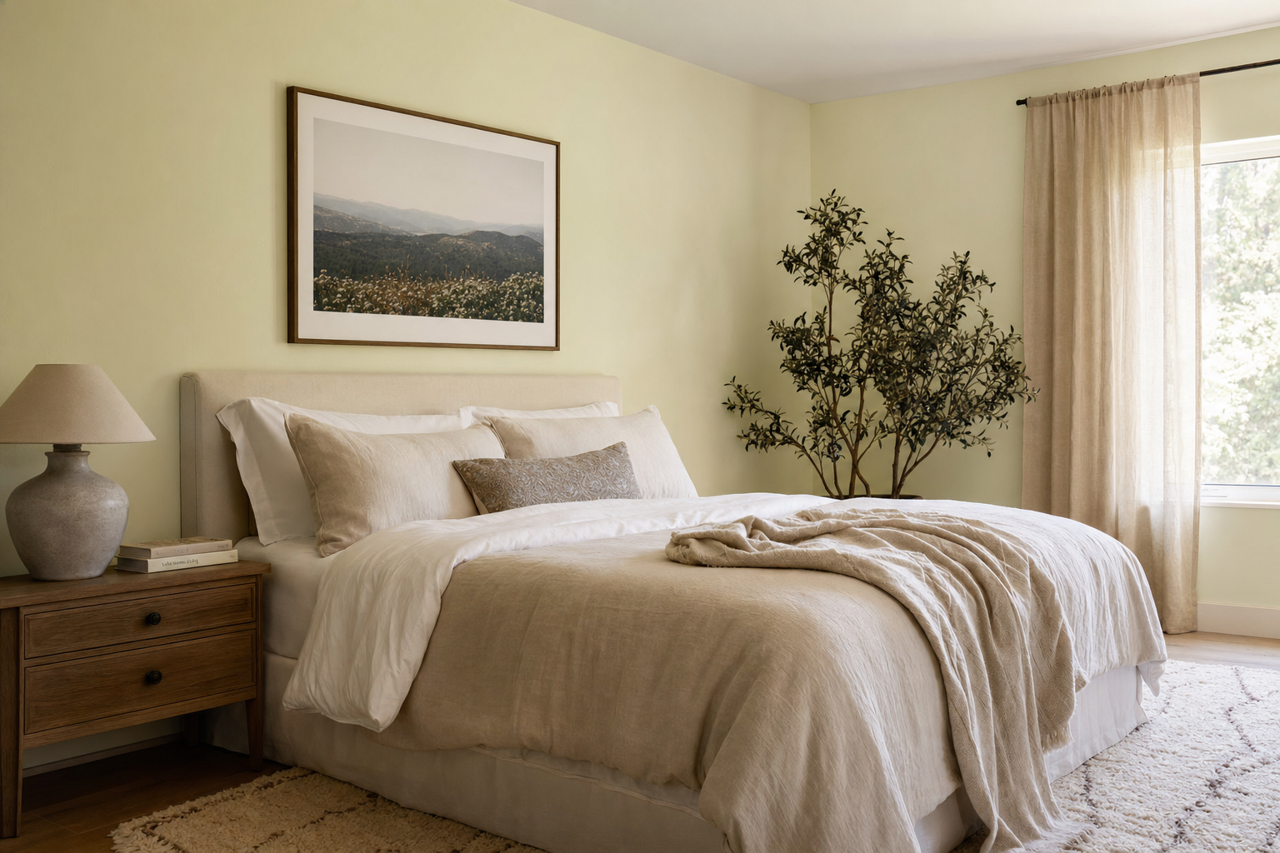 Calming Aloe by Benjamin Moore on interiors